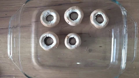 Stuffed Mushrooms Cooking Process. Video stock 220350245