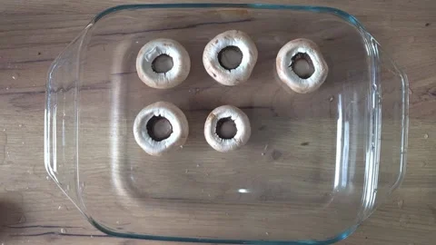 Stuffed Mushrooms Cooking Process. 스톡 동영상 220350250