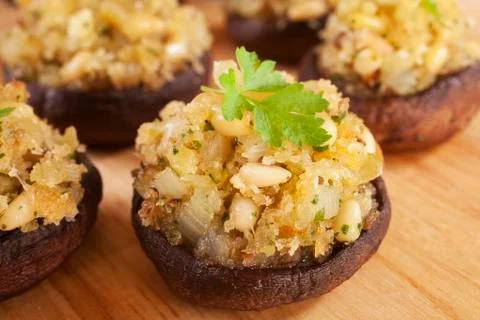 Stuffed mushrooms Stock Photos
