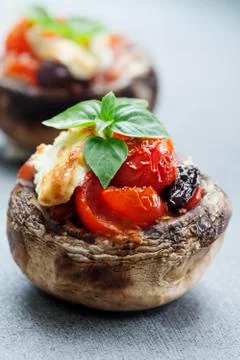 Stuffed mushrooms Stock Photos