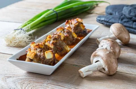 Stuffed mushrooms Stock Photos