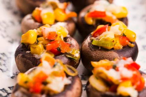 Stuffed mushrooms Stock Photos