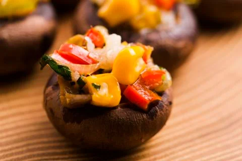 Stuffed mushrooms Stock Photos