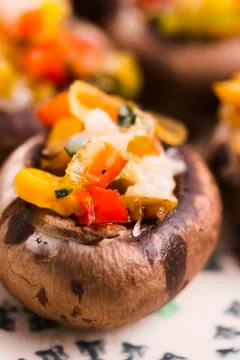 Stuffed mushrooms Stock Photos