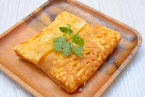 Stuffed nutrias omelet Stock Photos