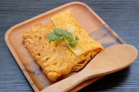 Stuffed nutrias omelet Stock Photos