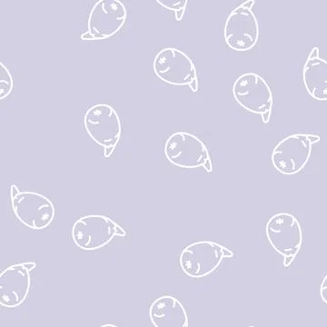 Stuffed olive line vector seamless pattern Stock Illustration