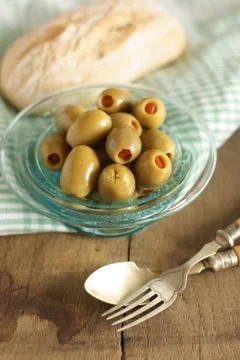 Stuffed olives Stock Photos