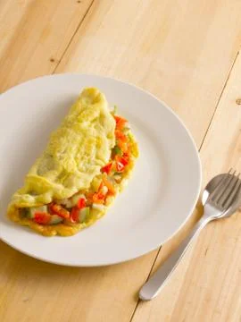 Stuffed omelette Stock Photos