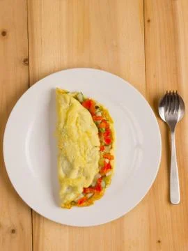 Stuffed omelette Stock Photos