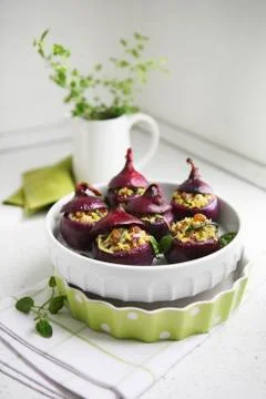 Stuffed onions Stock Photos