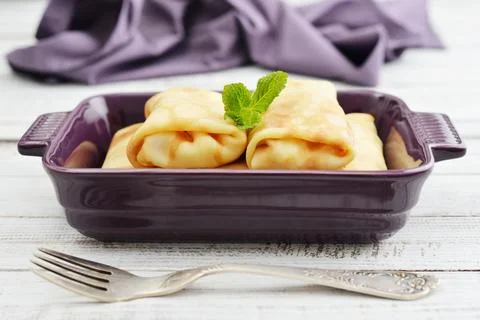 Stuffed pancakes Foto stock