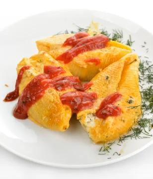 Stuffed pasta Stock Photos