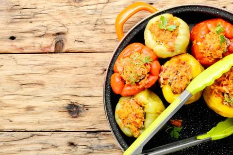 Stuffed pepper with meat Foto stock