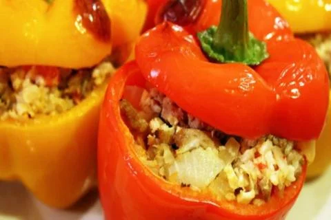 Stuffed pepper Stock Photos