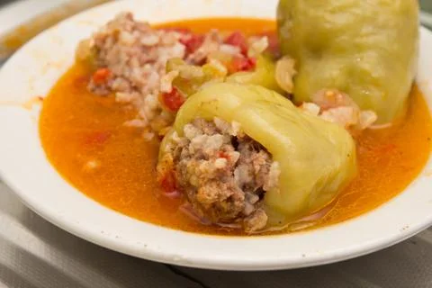 Stuffed peppers Stock Photos