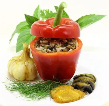 Stuffed peppers Stock Photos