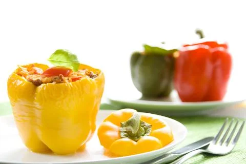 Stuffed peppers Stock Photos