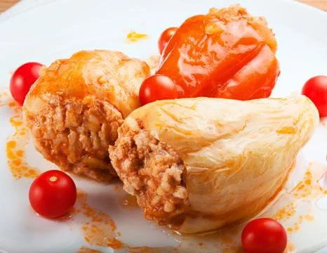 Stuffed peppers Stock Photos