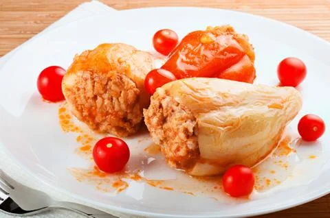 Stuffed peppers Stock-Fotos