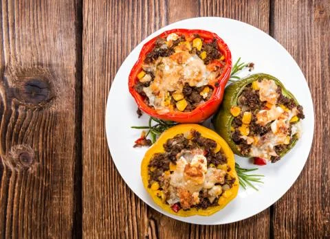 Stuffed peppers Stock Photos