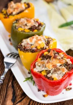 Stuffed peppers Stock Photos