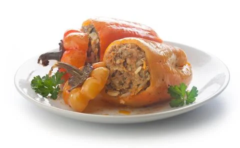 Stuffed peppers Stock Photos