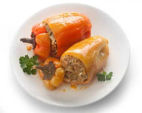 Stuffed peppers Stock Photos