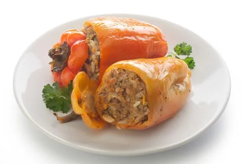 Stuffed peppers Stock Photos