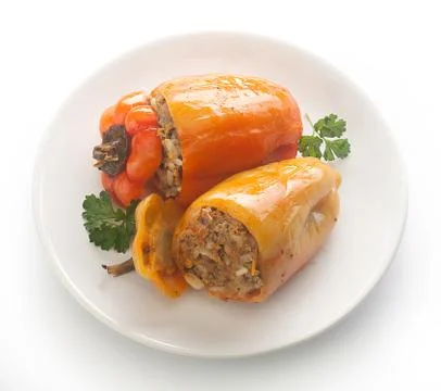 Stuffed peppers Stock Photos