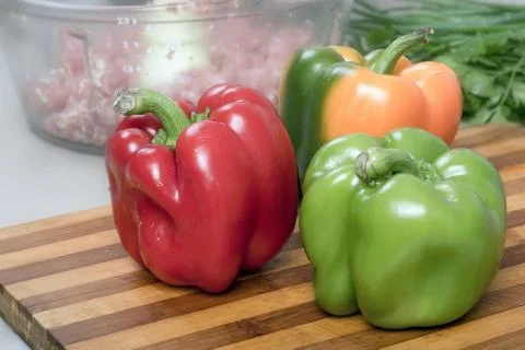 Stuffed peppers Stock Photos