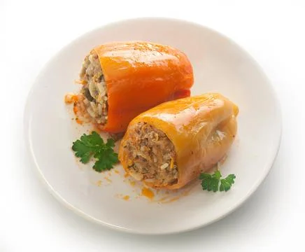 Stuffed peppers Stock Photos