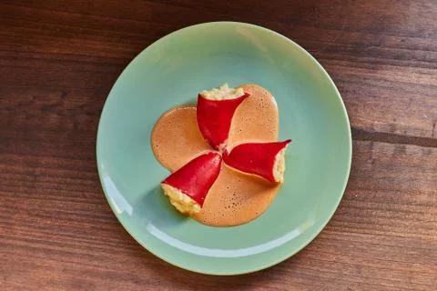 Stuffed piquillo peppers with cod Stock Photos