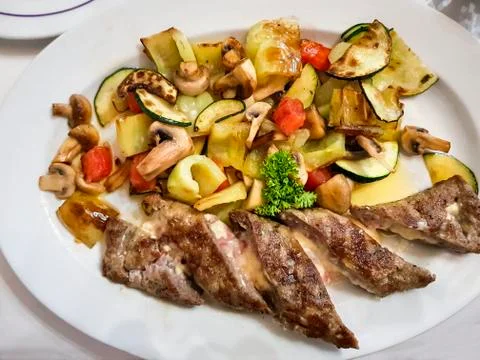 Stuffed pork with vegetables Фото