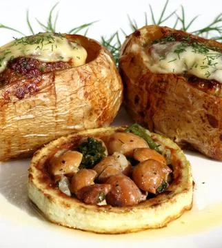 Stuffed potato Stock Photos