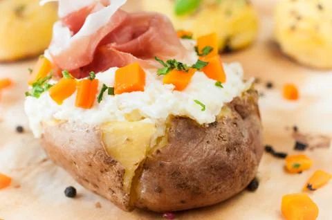 Stuffed potatoe Stock Photos