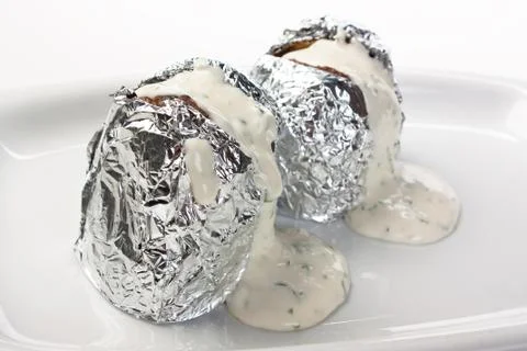 Stuffed potatoes Stock Photos