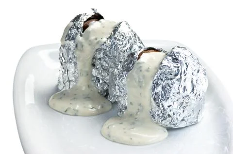 Stuffed potatoes Foto stock