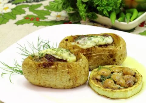 Stuffed potatoes Stock Photos