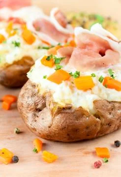 Stuffed potatoes Foto stock