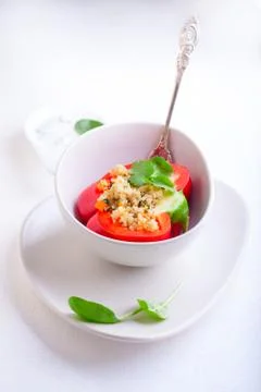 Stuffed Red Peppers Stock Photos