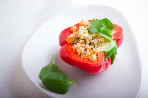Stuffed Red Peppers Stock Photos