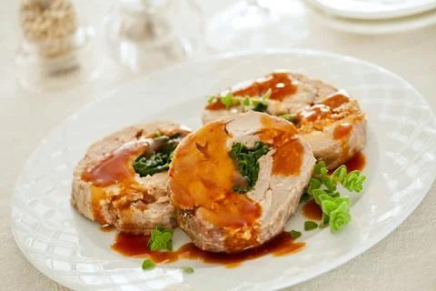 Stuffed Roasted Pork Foto stock