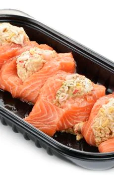 Stuffed salmon Stock Photos