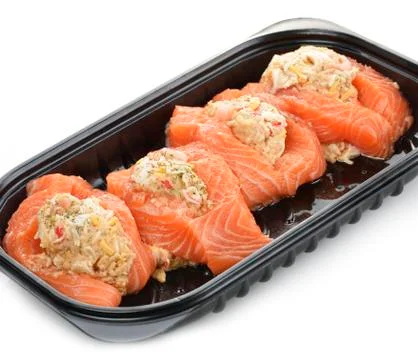 Stuffed salmon Stock Photos