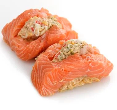 Stuffed salmon Stock Photos