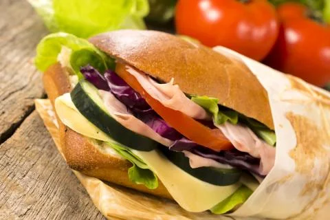 Stuffed sandwich Stock Photos