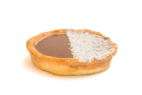 Stuffed tart on white background Stock Photos