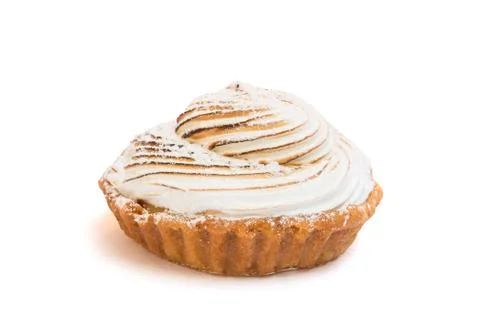 Stuffed tart on white background Stock Photos