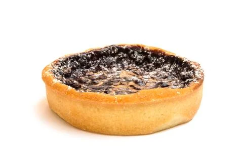 Stuffed tart on white background Stock Photos